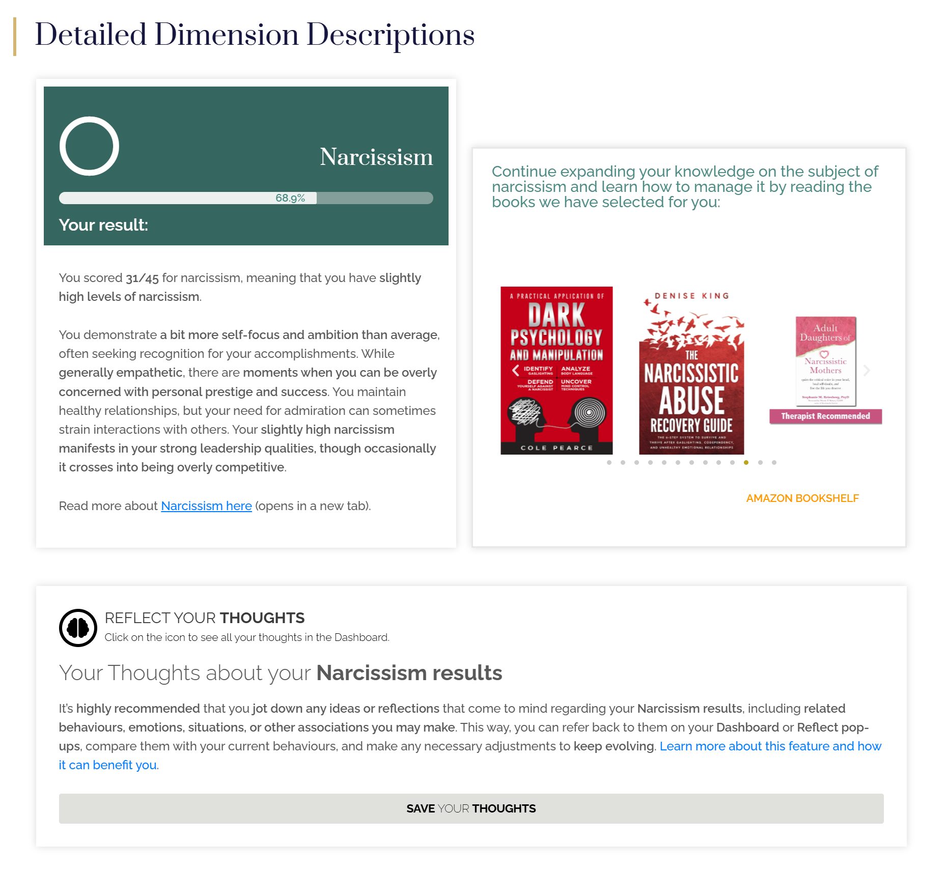 Complete Report for the Short Dark Triad | Detailed Dimension Descriptions & Curated Book Recommendations